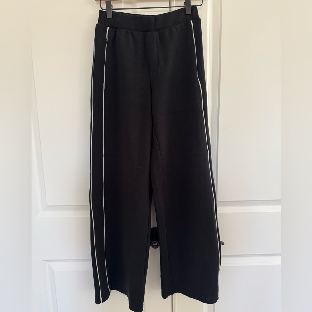 Aerie Offline Wide-Leg Pants with White Stripes